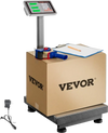 VEVOR Computing Digital Platform Scale, 660 lbs Load, 0.1 lbs Accuracy Computing Floor Scale with LB/KG, Tare, Price Calculator, Stainless Steel High-Definition Display for Boxes, Luggages, FCC Listed