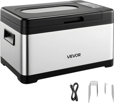 VEVOR Sous Vide Cooker, 800W Sous-Vide Machine, Suveed Cooking Machine with LED Digital Display, Glass Lid, Precise Temperature & Timer Control, for Family & Friends, All-in-One Sous Vide Pot