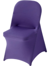 VEVOR 50 Pcs Purple Chair Covers, Polyester Spandex Chair Cover, Stretch Slipcovers for Wedding Party Dining Banquet Flat-Front Chair Covers, Fits Chair Measures up to 17.72 x 18.11 x 30.31 inch
