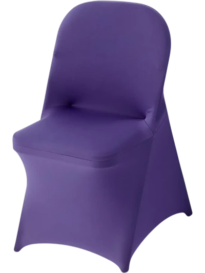 VEVOR 50 Pcs Purple Chair Covers, Polyester Spandex Chair Cover, Stretch Slipcovers for Wedding Party Dining Banquet Flat-Front Chair Covers, Fits Chair Measures up to 17.72 x 18.11 x 30.31 inch