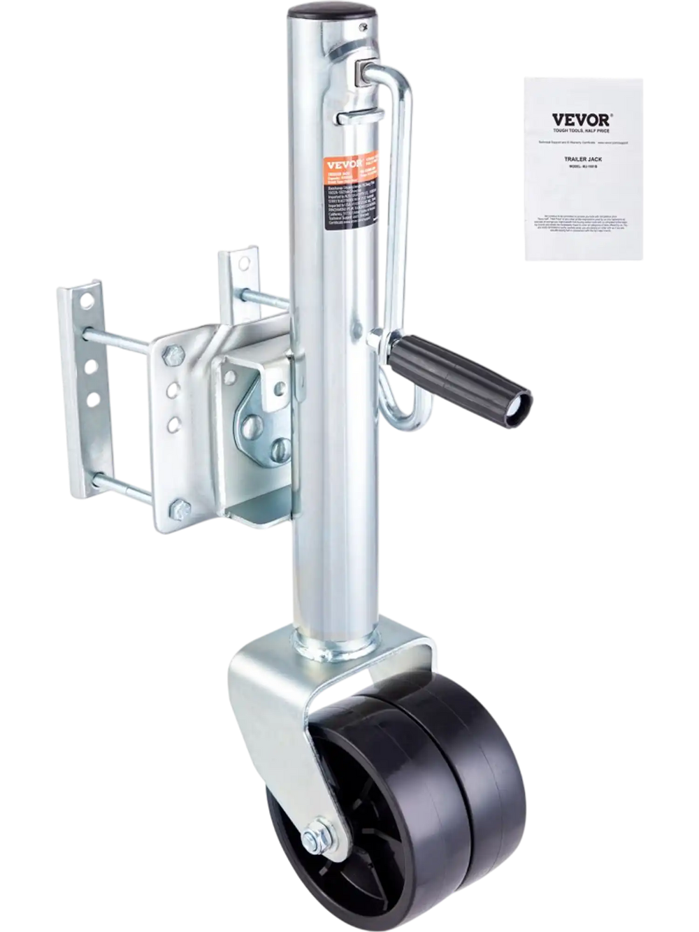 VEVOR Trailer Jack, Boat Trailer Jack 35.3 in, Bolt-on Trailer Tongue Jack Weight Capacity 2000 lb, with PP Wheel and Handle for lifting RV Trailer, Horse Trailer, Utility Trailer, Yacht Trailer