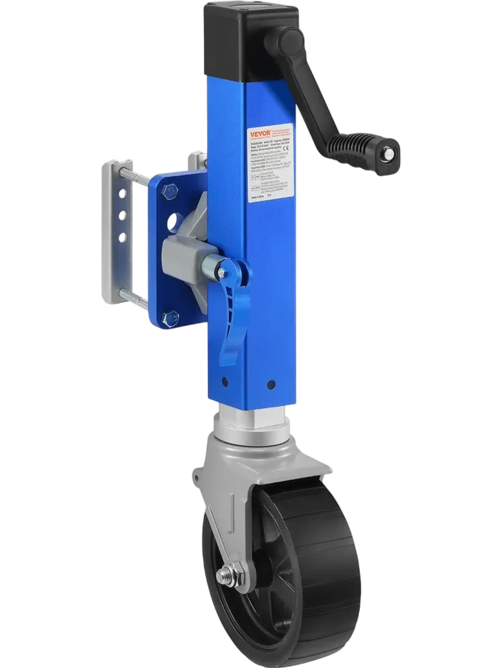 VEVOR Trailer Jack with Wheel, 1600 lbs Heavy Duty Swivel Boat Trailer Jack PP Single Wheel, 10" Lift, Bolt-on Trailer Tongue Jack with Ergonomic Handle for RV, Boat, Horse Trailer, Utility Trailer