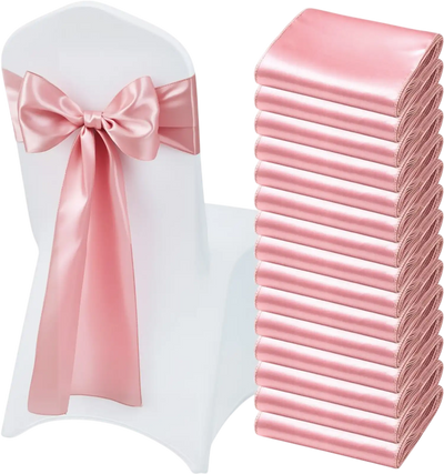Vevor Chair Sashes Rose Gold Satin 50-Pack 7