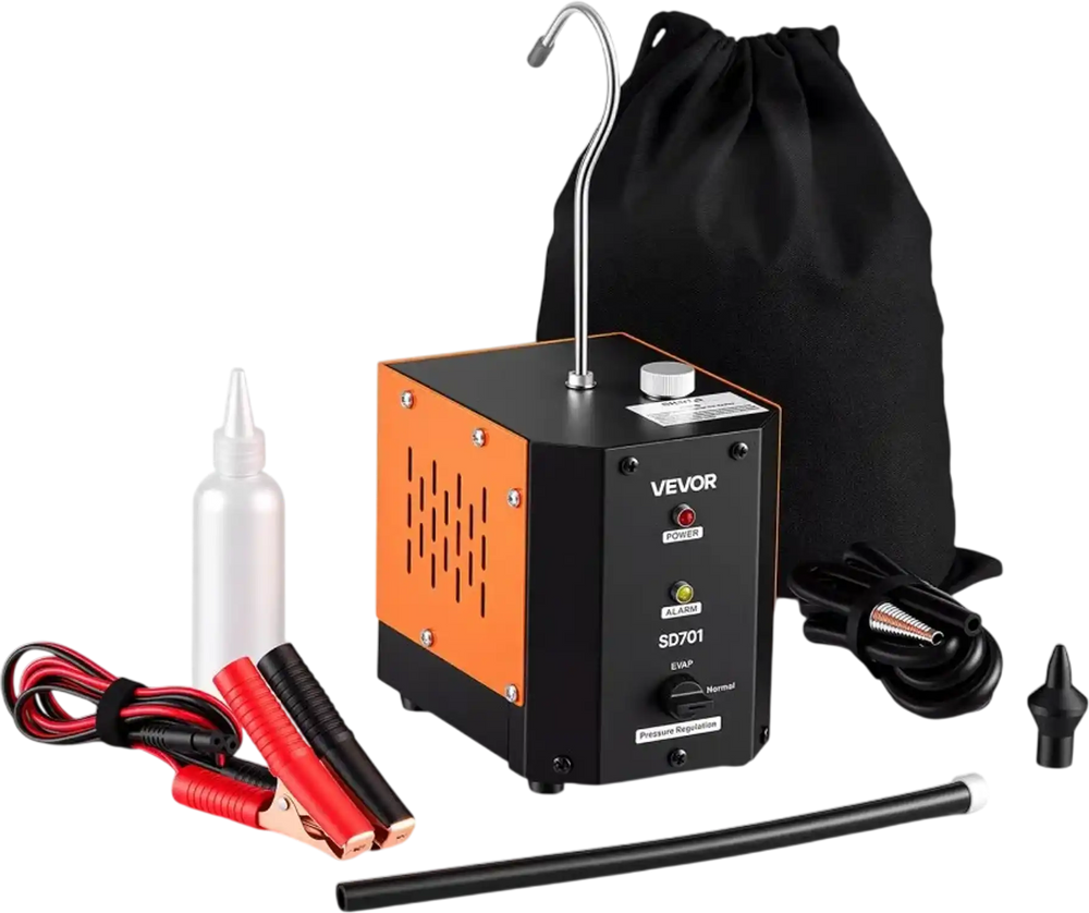 VEVOR Automotive Smoke Machine Leak Detector, DC 12V EVAP Vacuum Diagnostic Tester with Built-in Air Pump, Adjustable Pressure, Vacuum Pipeline Fuel Diagnostic Detector for Cars, Motorcycles, Boats