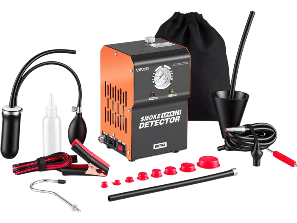 VEVOR Automotive Smoke Machine Leak Detector, DC 12V EVAP Vacuum Diagnostic Tester with Built-in Air Pump & Pressure Gauge, 2-Mode Pipeline Fuel Detector for Cars, Motorcycles, Trucks, Boats, ATVs