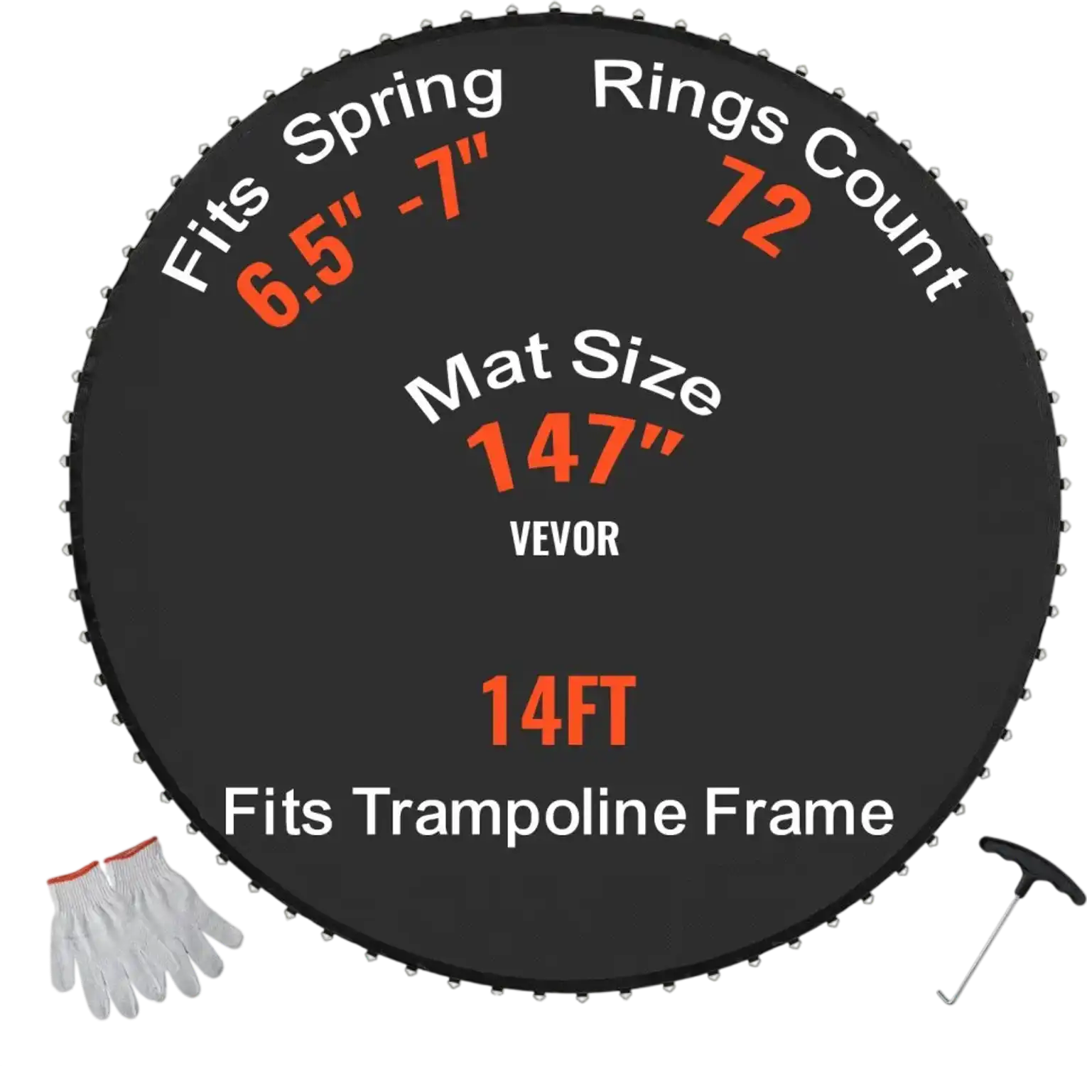Vevor Trampoline Mat Replacement Jumping Mat for 14' Round Trampolines New