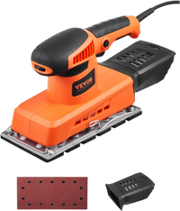 VEVOR Sheet Sander, 1/2 Sheet 2.5A Electric Sander for Woodworking, Max. 12000RPM Variable Speed Sheet Finishing Sander with Sandpaper and Dust Box for Wood Polishing Sanding