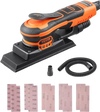 VEVOR Sheet Sander, 3/8 Sheet 3A EC Brushless Sander, Max. 10000RPM Variable Speed Sheet Finishing Sander with 10PCS Sandpapers and Vacuum Cleaner Adapter for Woodworking