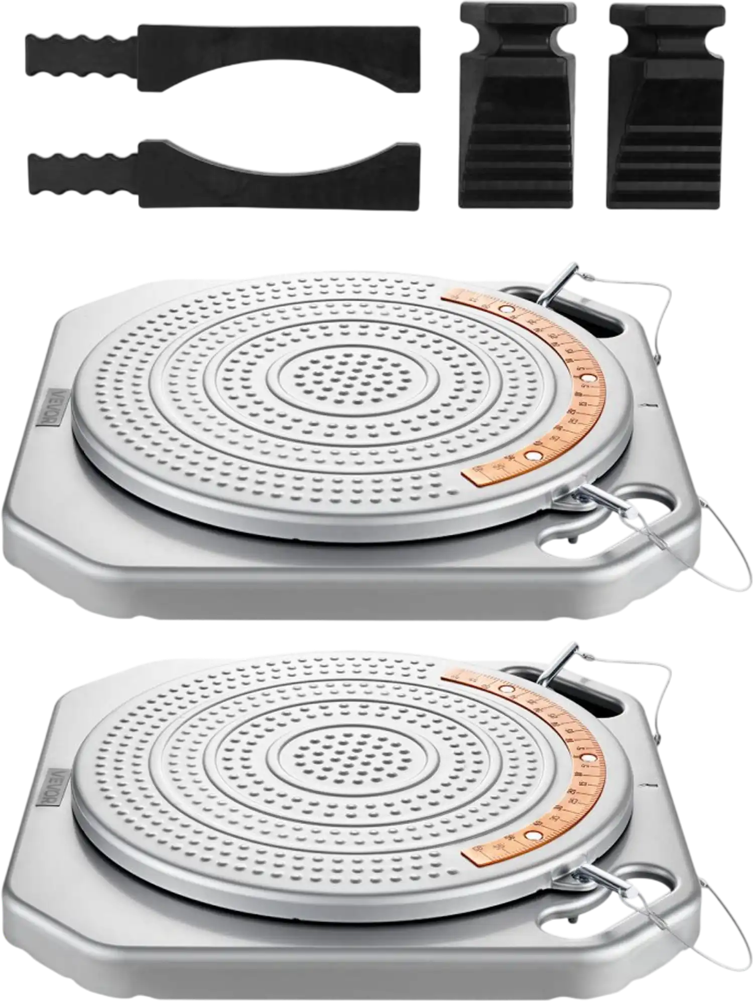 Vevor Wheel Alignment Turn Plates 2-Pc 2-Ton 360° Rotating Turntable Set New