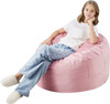 VEVOR Bean Bag Chair, 3 feet Round Bean Bag Chair with Removable and Washable Cover, 25D Memory Foam Filled with Soft and Smooth Dutch Velvet, Bean Bag for Bedroom or Playroom, Pink