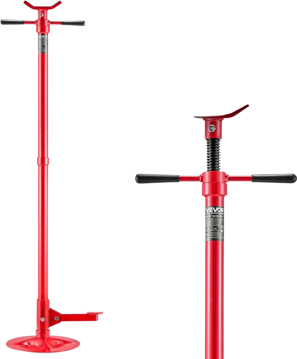 VEVOR Underhoist Support Stand, 3/4 Ton (1653 lbs) Capacity Under Hoist Jack Stand, Lifting from 51.97" to 80", Bearing Mounted Spin Handle, Foot Pedal, 12" Diameter Base, Support Vehicle Components
