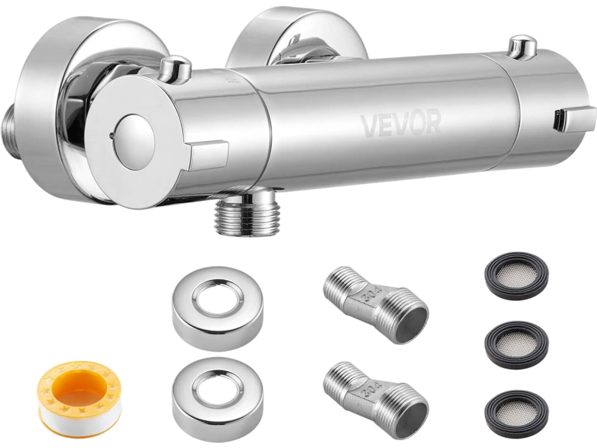 Vevor Shower Faucet Valve Thermostatic Leak-Proof Chrome Plated New