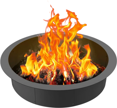 VEVOR Fire Pit Ring, 44-Inch Outer/39-Inch Inner Diameter, 10inch Height 2.5mm Thick Fire Pit Insert, Heavy Duty Carbon Steel Liner DIY Campfire Ring above or In-Ground, for Outdoor Camping, Bonfires