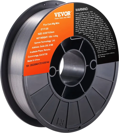 VEVOR Flux Core Welding Wire, E71T-GS 0.035-inch 10LBS, Gasless Mild Steel MIG Welding Wire with Low Splatter for All Position Arc Welding and Outdoor Use
