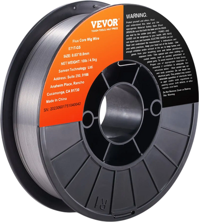 VEVOR Flux Core Welding Wire, E71T-GS 0.030-inch 10LBS, Gasless Mild Steel MIG Welding Wire with Low Splatter for All Position Arc Welding and Outdoor Use