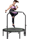 VEVOR Foldable Mini Trampoline, 40 Inch Fitness Rebounder, Max Load 330lbs Exercise Trampoline, Stable & Quiet Trampoline with 4 Level Height Adjustable Foam Handle, for Adults Indoor/Garden Workout