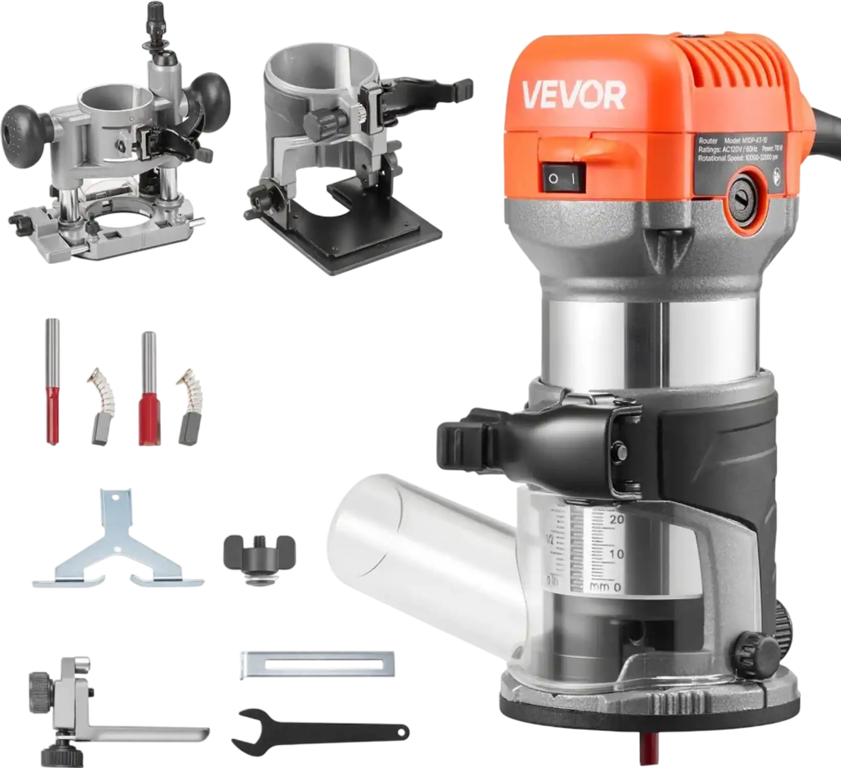 Vevor Wood Router Variable Speed Palm Router Kit New