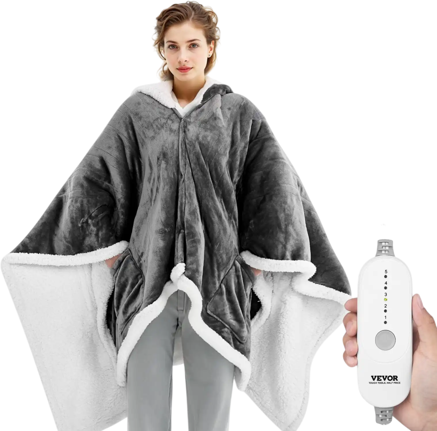 Vevor Heated Blanket Wearable Electric Robe Throw 56