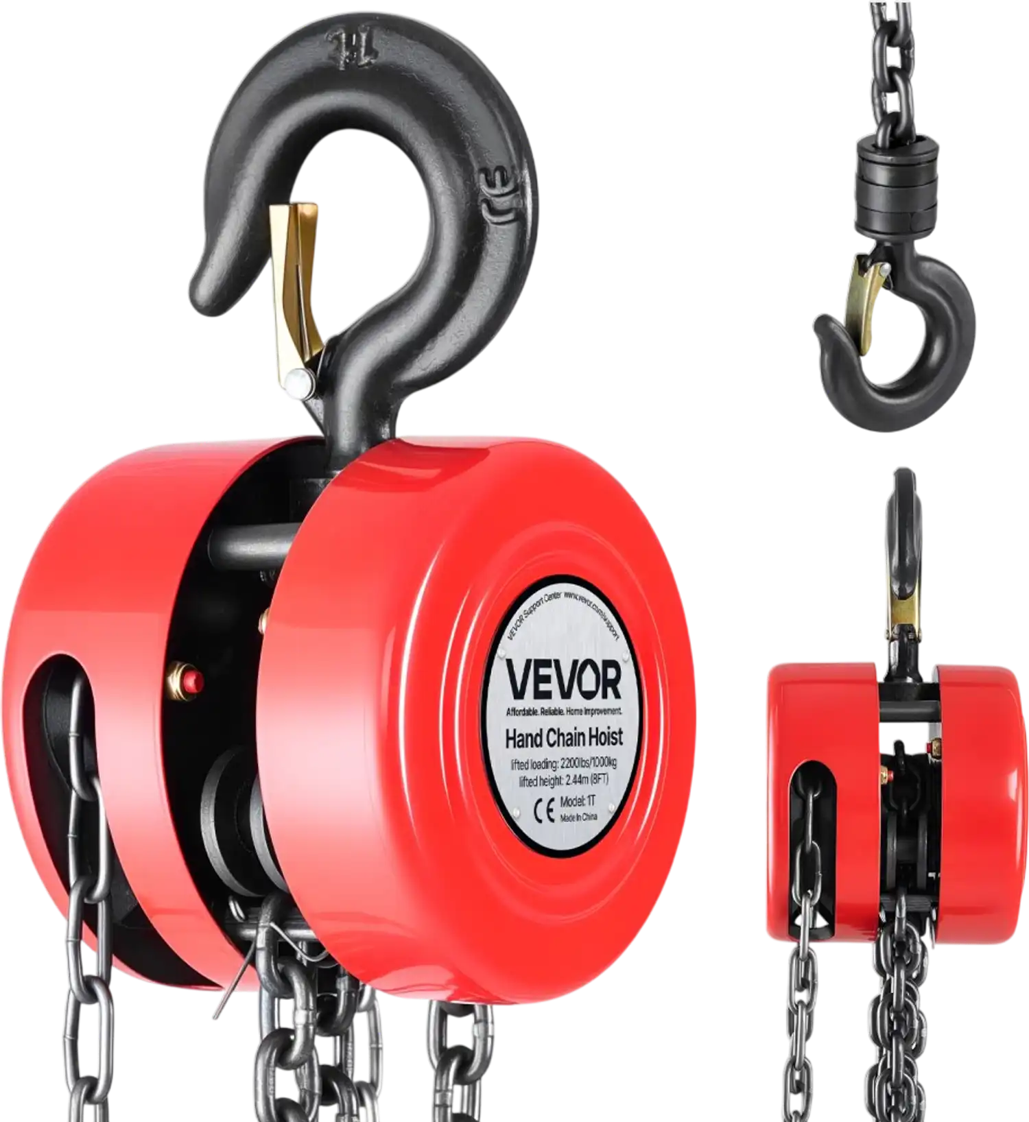 Vevor Manual Chain Hoist 2200 lbs 8' G70 Chain Block New