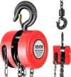VEVOR Hand Chain Hoist, 1 Ton 2200 lbs Capacity, Manual Chain Block with Upgrade G70 Galvanized Chain, 8 ft Lifting Height, Heavy Duty Pulley Hoist for Garage Warehouse Automotive Machinery, Red