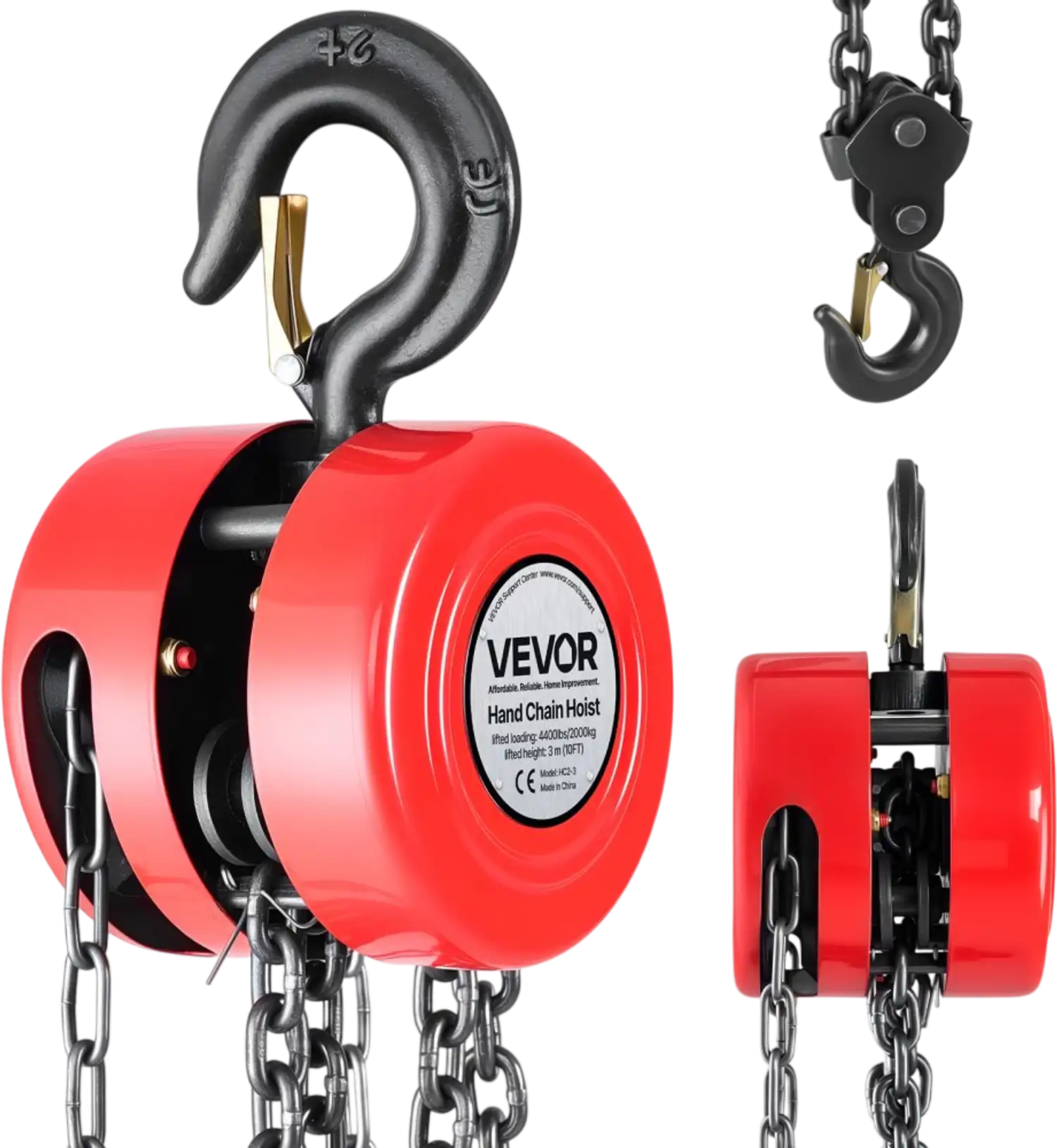 Vevor Manual Chain Hoist 2 Ton 4400 lbs 10' Heavy Duty Lift New