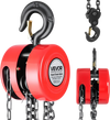 VEVOR Hand Chain Hoist, 2 Ton 4400 lbs Capacity, Manual Chain Block with Upgrade G70 Galvanized Chain, 10 ft Lifting Height, Heavy Duty Pulley Hoist for Garage Warehouse Automotive Machinery, Red