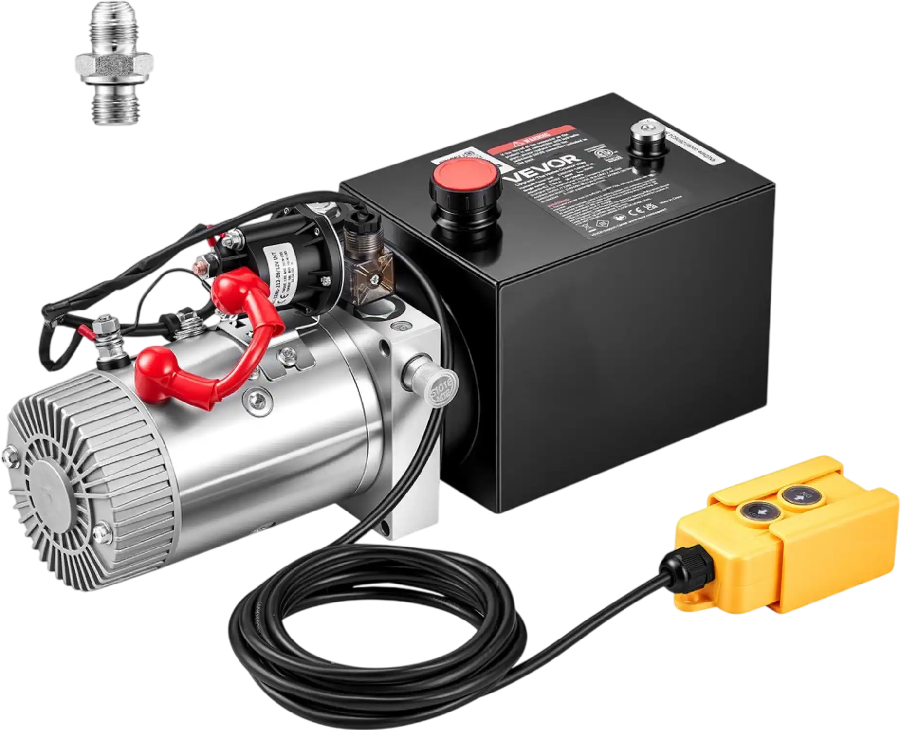 Vevor Hydraulic Pump 4 Quart Single Acting Power Unit for Dump Trailer Car Lifting New