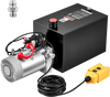 VEVOR 12 Quart Hydraulic Pump, Single Acting Hydraulic Power Unit, 3200 PSI Max Relief Pressure, 0.91 GPM Flow Rate, DC12V 1.6KW Power Unit for Dump Trailer Car Lifting (Horizontal Installation)