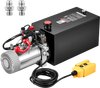 VEVOR 10 Quart Hydraulic Pump, Double Acting Hydraulic Trailer Pump, 3200PSI Max Relief Pressure, 0.91GPM Flow Rate, DC12V 1.6KW Power Unit for Dump Trailer Car Lifting (Horizontal Installation)