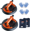 VEVOR Glass Suction Cup, 8" 2 Pack 615 lbs Load Capacity, Vacuum Suction Cup with ABS Handle and Carry Box, Heavy Duty Industrial Suction Cup Lifter Tool for Glass, Granite, Tile, Metal, Wood Lifting