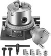 VEVOR Milling Machine Rotary Table, 4''/100 mm, Versatile Horizontal & Vertical Design, Precision Crafted, Includes 3.1''/80 mm 3-Jaw Chuck, M10 T-Bolts & Nuts, Ideal for Engineering & Indexing