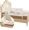 VEVOR Toddler Bed Rail, Kids Beds Guard Rail with Reinforced Iron Pipe and Oxford Cloth, Adjustable Height Bed Side Railing, Portable Guard Bumper Barrier for Crib, Bunk, 59.06 x 35.04 in, 1 Piece