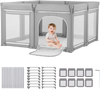 VEVOR Baby Playpen, 78.7″ x 70.1″ Extra Large Toddlers Playpen, Foldable Baby Fence Play Yard with Zippered Door & Soft Breathable Mesh, Indoor Outdoor Safety Activity Center - Great Gift for Toddlers