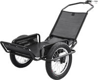 VEVOR Bike Cargo Trailer 320 lbs Load Heavy-Duty Bicycle Game Cart Foldable, All-Purpose Utility Trailer with 16-Inch Wheels for Any Terrain, Off-Road, Carbon Steel Frame, Fits 22-28 in Bike Wheels