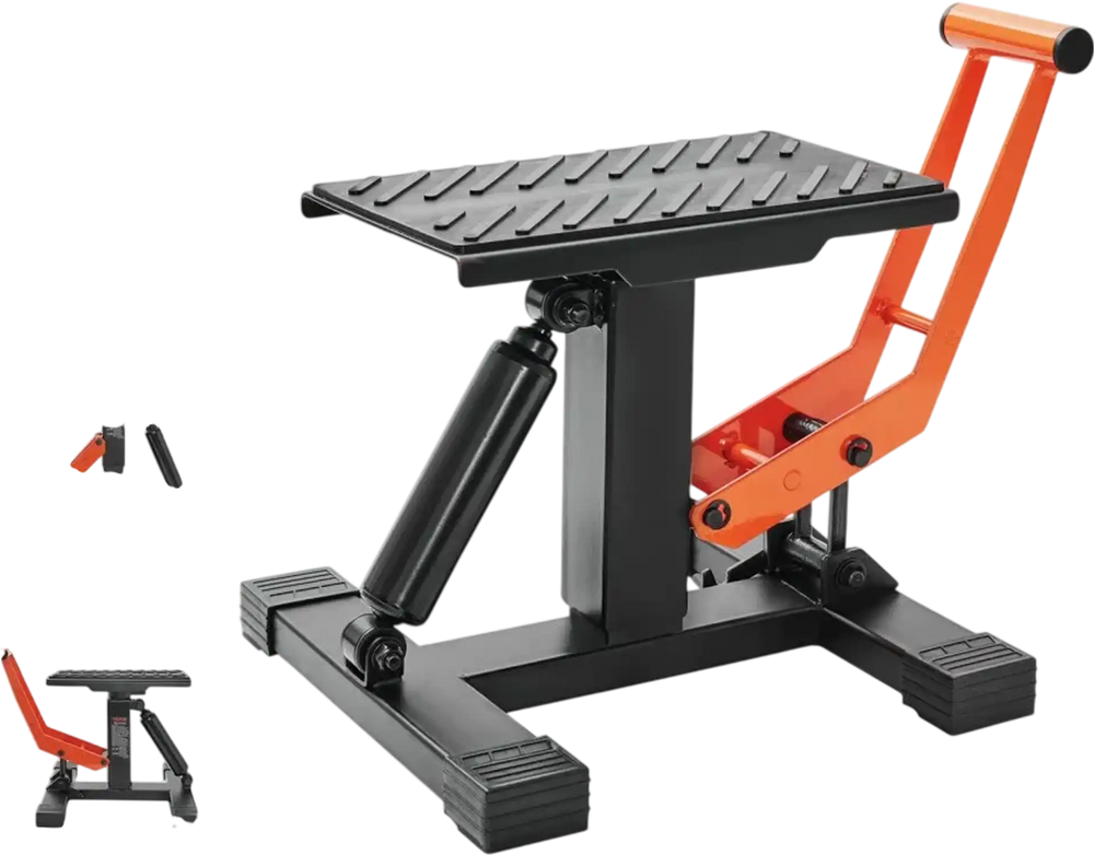 VEVOR Dirt Bike Lift Stand, Motorcycle Jack Lift Stand 440 lbs Capacity and Hydraulic Lift Operation, Adjustable Height Hoist Table, for Dirt Pit Bike Repair, Maintenance, Dirt Bike Accessories