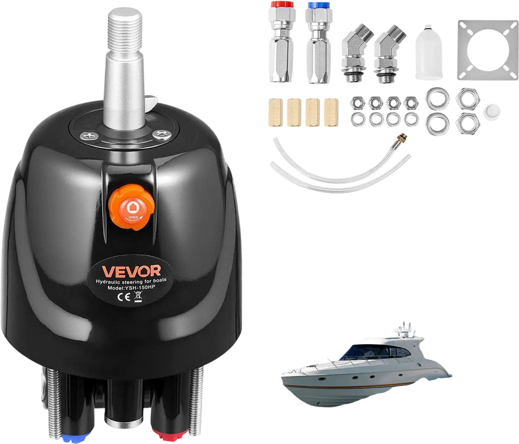 Vevor Hydraulic Steering Helm Pump 150 HP 1000 PSI for Outboards New