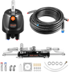 VEVOR Hydraulic Steering Kit, 300 HP, Marine Boat Hydraulic Steering System, with 6.9 MPa/1000 psi Helm Pump, Two-Way Lock Cylinder, and 26ft High-Strength Hoses, for Single Station, Single-Engine Use
