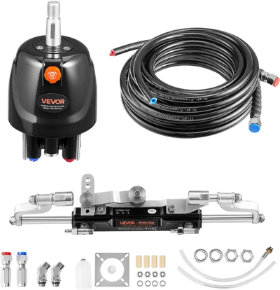 Vevor Hydraulic Steering Kit 300 HP Marine Boat System with 26' Hoses New