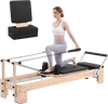 VEVOR Pilates Reformer 94" Pilates Machine 400 lbs Capacity Rubberwood, for Home Use and Gym Workout, with Jump Board, Springs, Sitting Box, and Adjustable Headerest, for Advanced Beginners Users