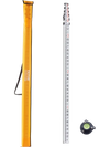 VEVOR Aluminum Grade Rod, 18-Feet/10ths 6 Sections Telescopic Measuring Rod,Double-Sided Scale 1/10ft Leveling Rod Stick,Aluminum Alloy Survey Rod w/ Bubble Level &Carrying Bag for Houses,Walls,Floors
