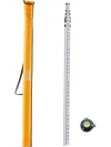 VEVOR Aluminum Grade Rod, 20-Feet/10ths 6 Sections Telescopic Measuring Rod,Double-Sided Scale 1/10ft Leveling Rod Stick, Aluminum Alloy Survey Rod w/ Bubble Level &Carrying Bag for Houses,Walls,Floor