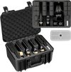 VEVOR Hard Pistol Case, Heavy Duty Hard Gun Case with XPE Foam Lining, Waterproof Pistol Storage Box with Customizable Interior & Handle for Gun, Lenses, Camera, Gear, TSA Compliant, 15.9x12.5x7.5 in