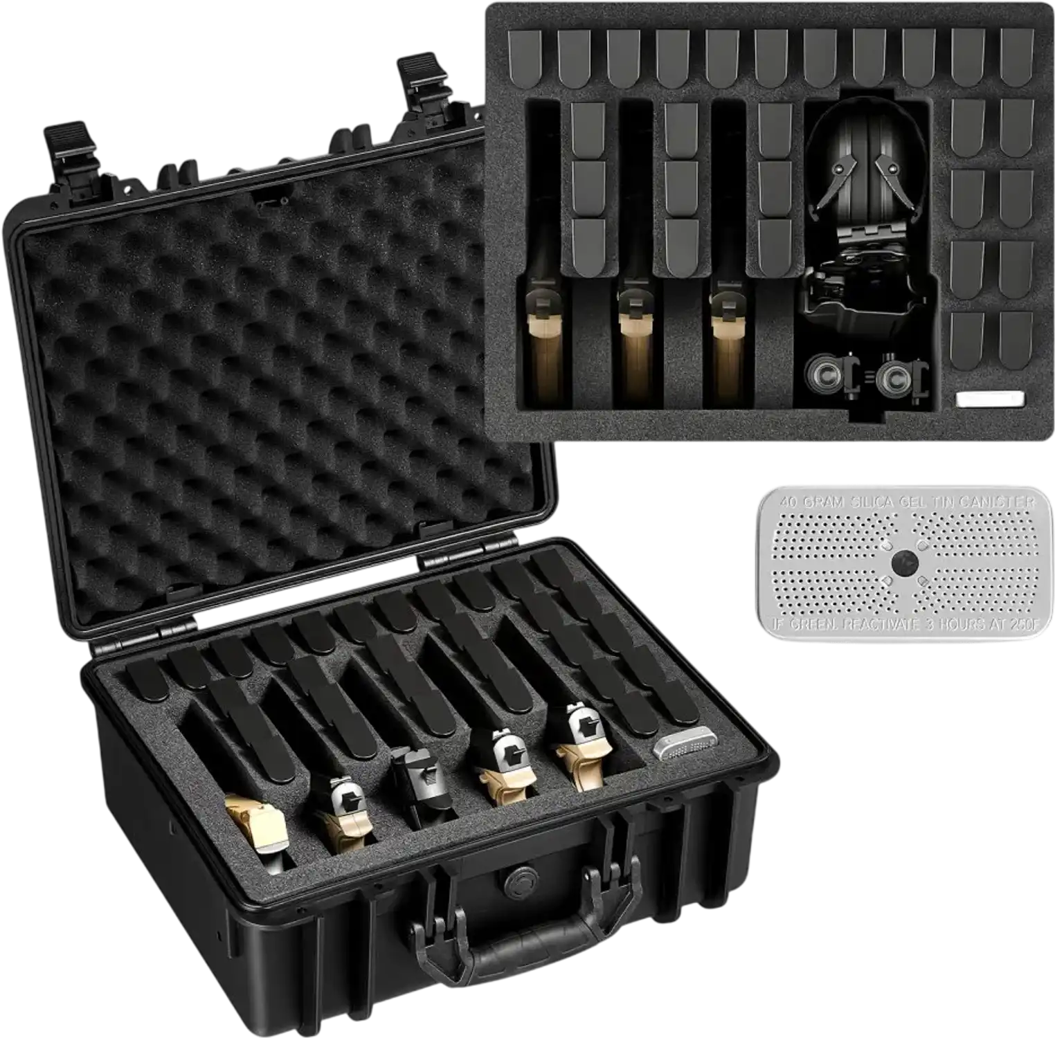 Vevor Hard Pistol Case Waterproof Heavy-Duty Gun Storage Box 18.7