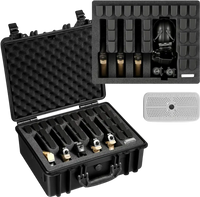 VEVOR Hard Pistol Case, Heavy Duty Hard Gun Case with XPE Foam Lining, Waterproof Pistol Storage Box with Customizable Interior & Handle for Gun, Lenses, Camera, Gear, TSA Compliant, 18.7x12.5x7.5 in