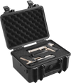 VEVOR Hard Pistol Cases with Pre-cut PU Foam, Waterproof & Dustproof Hard Gun Case for 2 Pistol, 14.1×11.5×7.6 in Lockable Pistol Case, Black