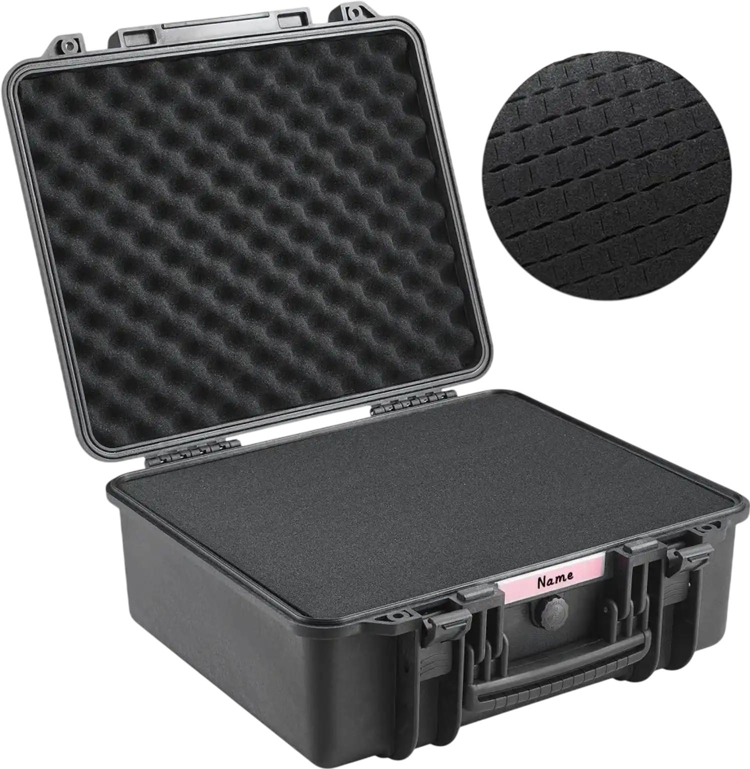 Vevor Hard Pistol Case Waterproof Lockable 6 Pistol Storage with Pre-Cut PU Foam New