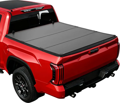 VEVOR Hard Tri-Fold Truck Bed Tonneau Cover, Compatible with 2022-2025 Toyota Tundra with OE Track System 5.6 ft (66.7 in) Bed, Waterproof Hard Folding Truck Tonneau Cover, Aluminum Alloy Support Bar