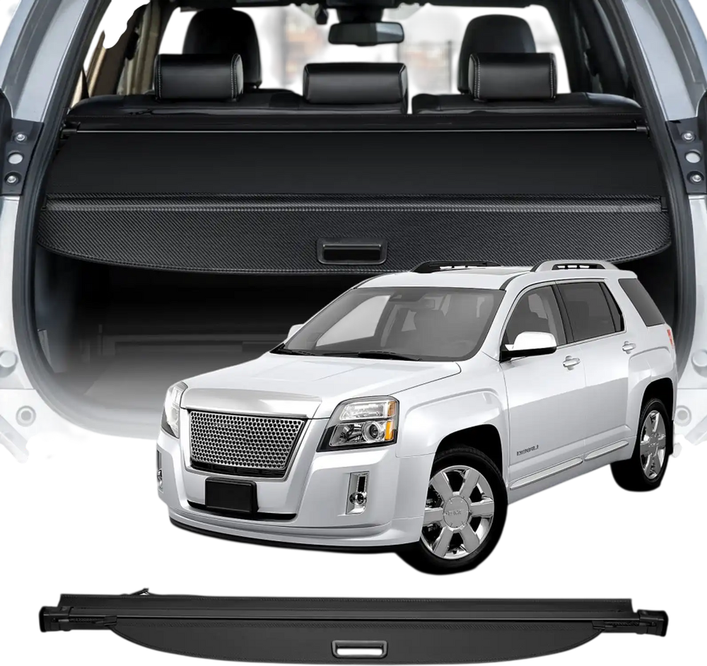 VEVOR Retractable Cargo Cover, Carbon Fiber Texture Trunk Cover, Anti-Peeping Luggage Privacy Shield, Seamless Fixation Shade, Extended Version for GMC Terrain & Chevrolet Equinox 2018-2024 5-Seater