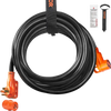 VEVOR 25 ft RV Extension Cord, 50 Amp, Heavy Duty STW RV Power Cord, NEMA 14-50R Female NEMA 14-50P Male Plug, with LED Indicator Handle 15A Adapter, for RVs, trams, generators, campers, ETL Listed