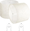 VEVOR Drum Lamp Shade 2 Set, 16 in Top x 16 in Bottom x 12 in High, Large Lampshade with Harp, Replacement Lamp Shade for Table Lamps Floor Lamps Pendant Lights, Easy Assembly Required (Light Linen)